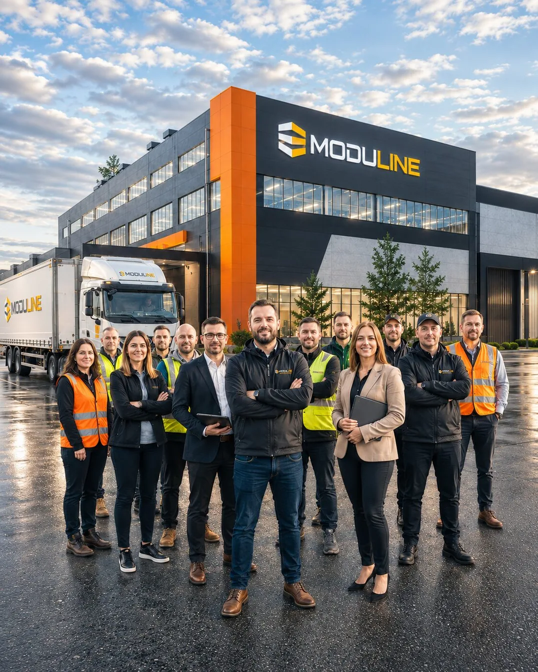 Echipa Moduline pe linia de producție
